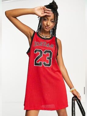 Jordan 23 Red Basketball Jersey Dress